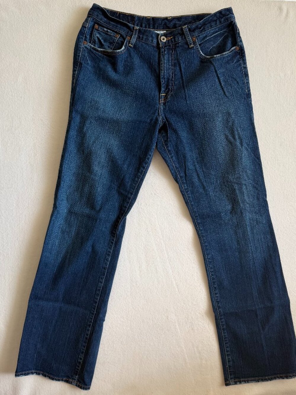 Lucky Brand Jeans Mens 32 Blue Straight Leg Dungarees Denim 32x31 Casual - Picture 1 of 14